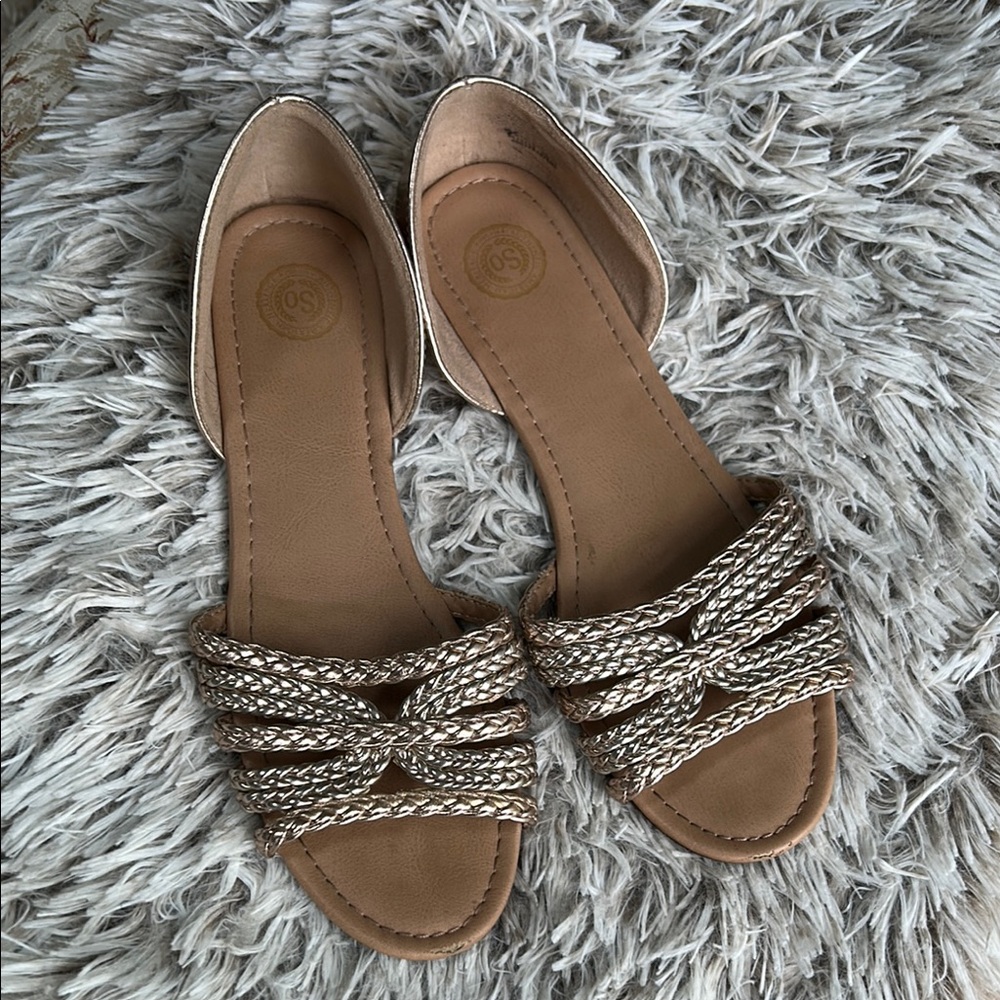 SO Tan Braided Sandals Slip-On